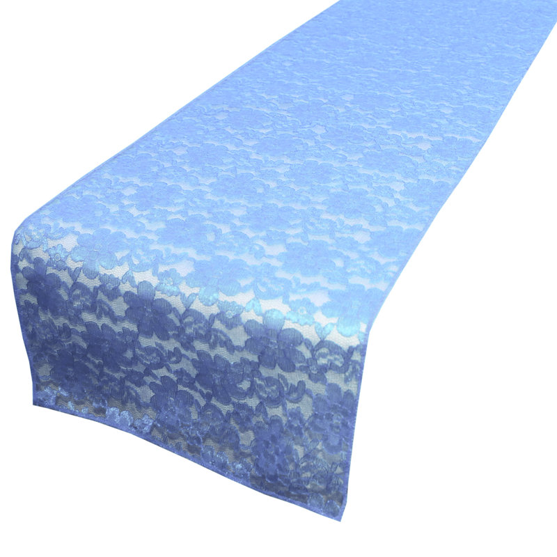 Chemin de table Bagdonas, L 12 po x L 90 po, Bleu mer