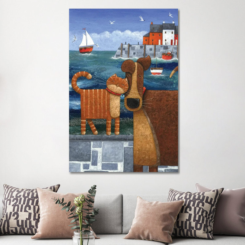 Pets By The Sea by Peter Adderley - Wrapped Canvas Gallery-Wrapped Canvas Giclée, 152.5 cm H x 101.5 cm W