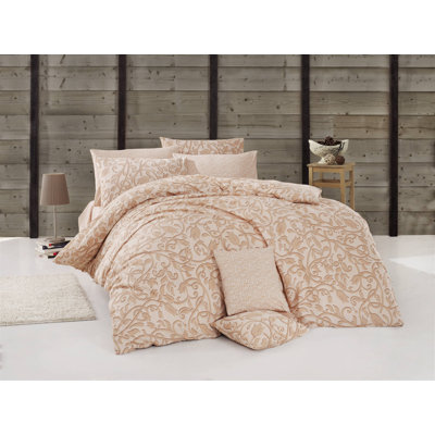 Ensemble de housse de couette 100% coton Cecelia Beige