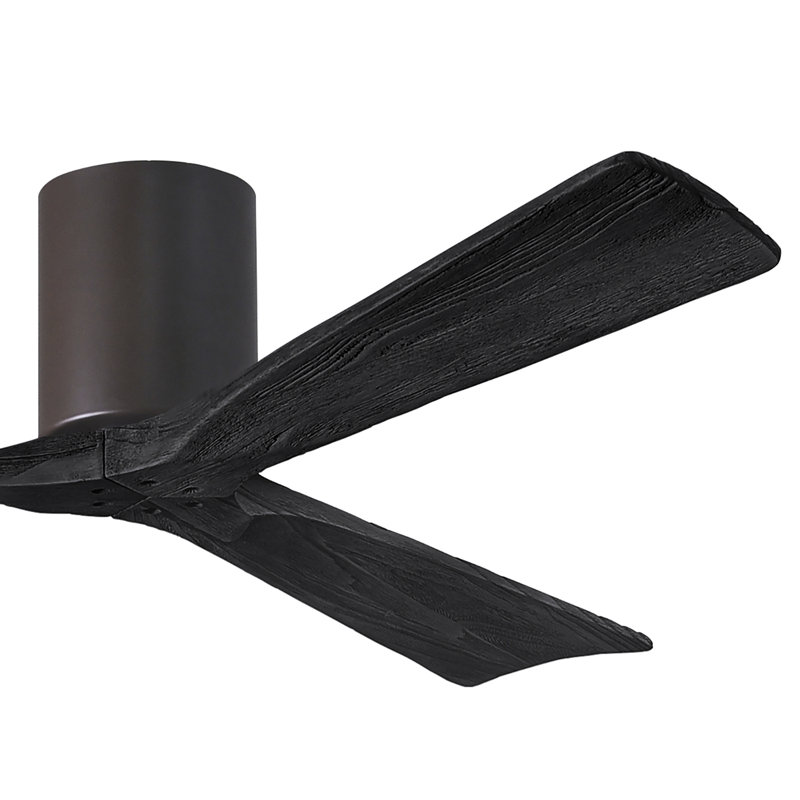 Ventilateur de plafond à 3 pales Olivier, Bronze texturé, Noir mat, 60"