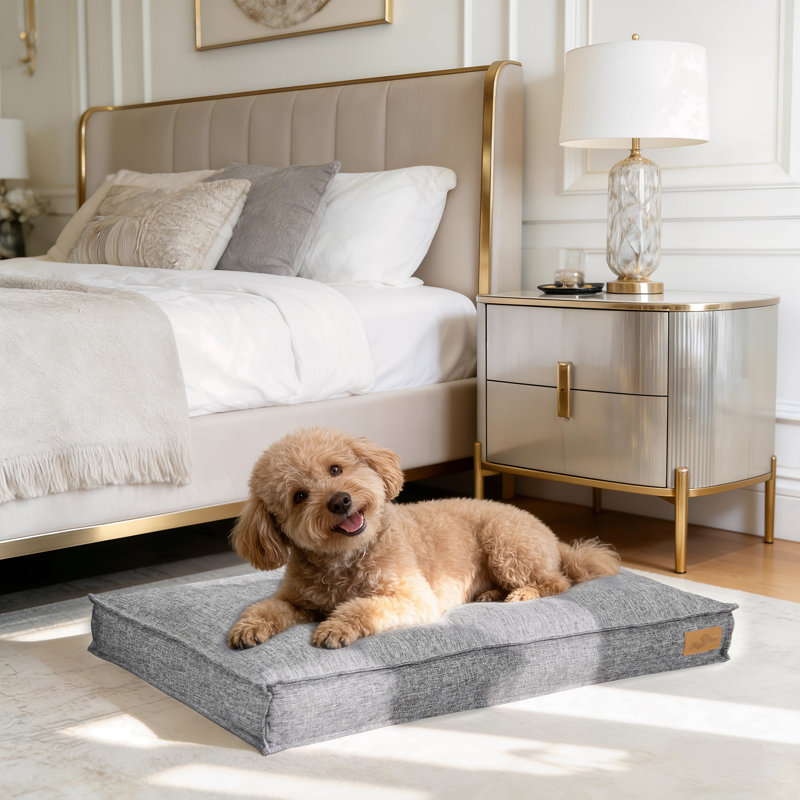 Pet Bed Firm Support Crate Mattress, Small (10cm H x 75cm W x 50cm D), Grey