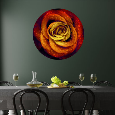 Décalcomanie murale rose mouillée brillante