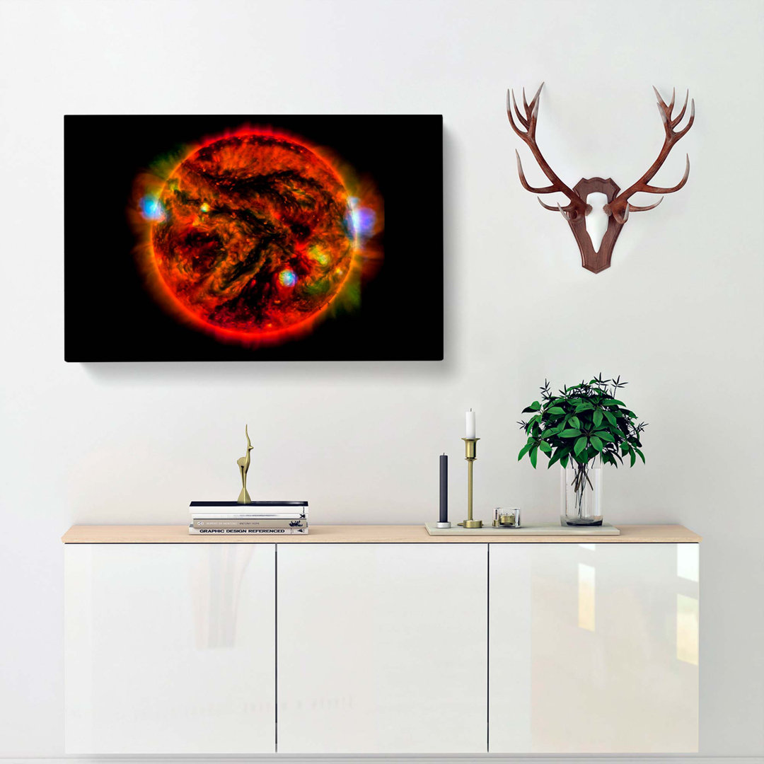 Staring At The Sun In Abstract - Wrapped Canvas