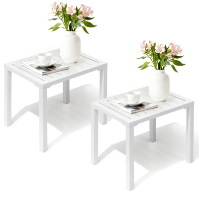 Table d'appoint rectangulaire en aluminium