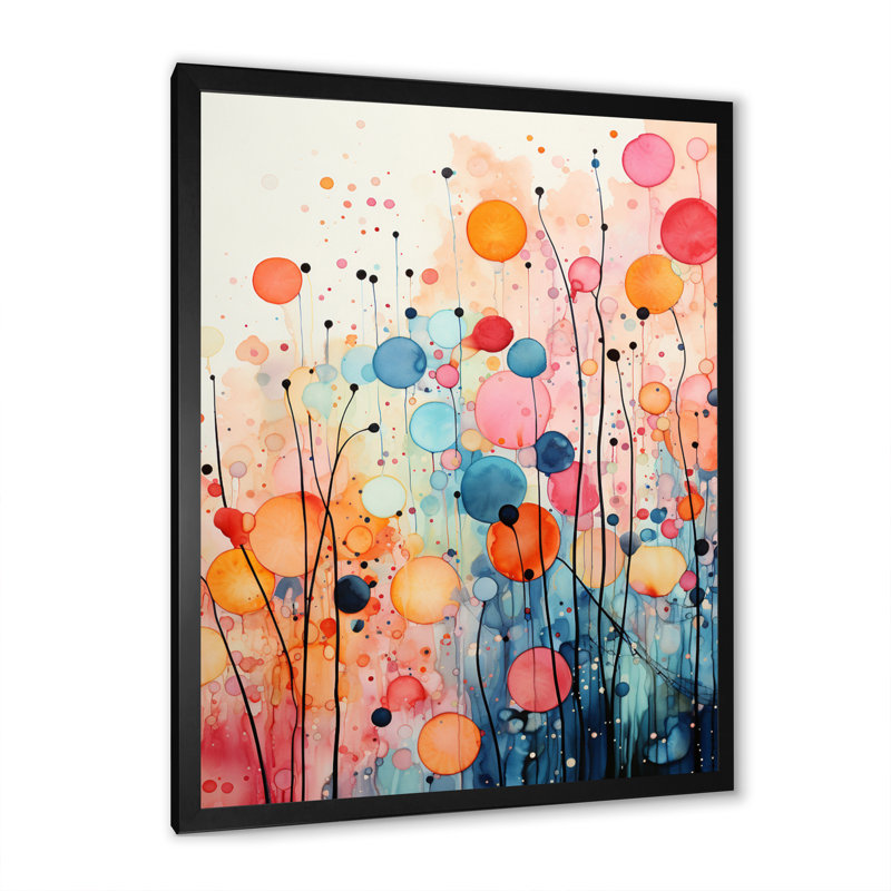 «Lorayna Pink Futuristic Fusion II», reproduction sur toile, Cadre photo noir, H 20 po x l 12 po x P 1 po