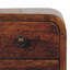 Table de chevet incurvée en bois massif