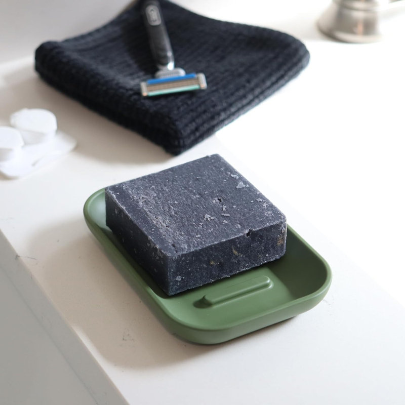 Alabaster Soap Dish, Olive (Green)