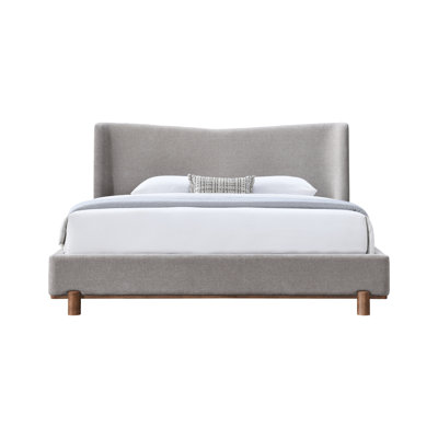Melbourne Gray Chenille Queen Bed
