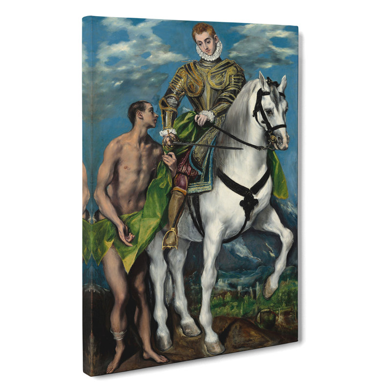 Saint Martin And The Beggar by El Greco - Wrapped Canvas, 60cm H x 40cm W x 3cm D