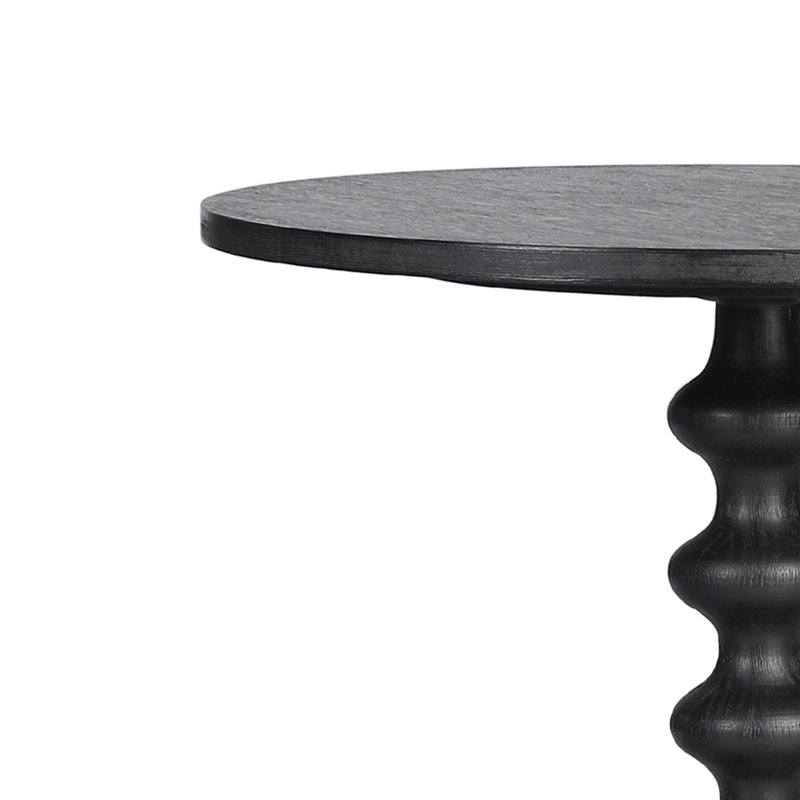 Table de bout à piédestal Deia, Noir
