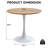 31.5" Round Dining Table for 2-4 Modern Circle Tulip Table with Metal White Tulip Pedestal Base for Kitchen Dining Living Room Apartment Small Space Cafe, Natural-1016830482-1016830483