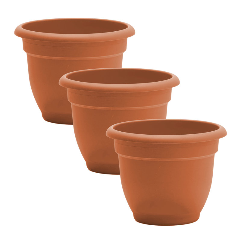 Ariana Self-Watering Indoor/Outdoor Pot Planter Bundle, Terra Cotta, 5.25" H x 6.5" W x 6.5" D, 3
