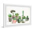 Patterned Pots Cactus by Parvez Taj - Single Picture Frame Painting-38598660