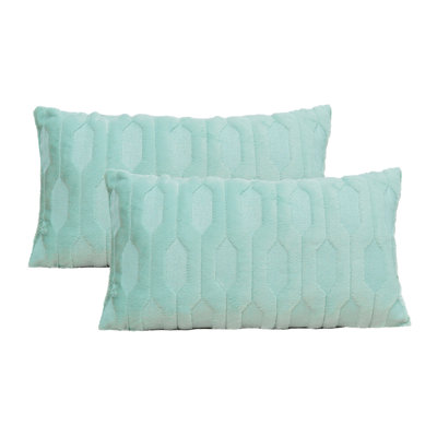 Tatami Embroidery Faux Fur Throw Pillow Covers