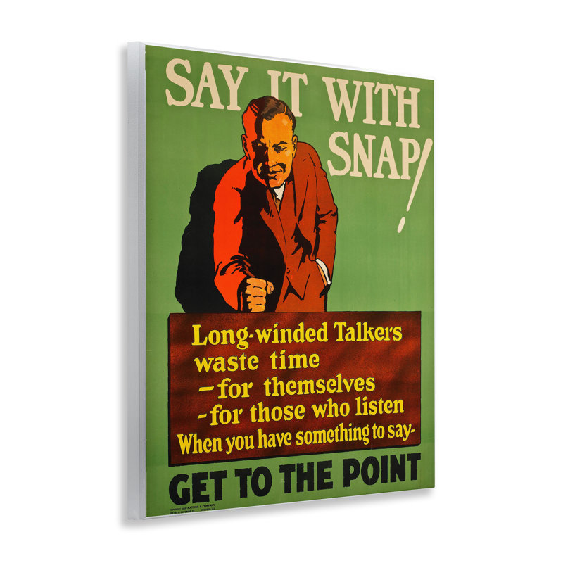 Plaque murale rétro «Say It With Snap», conception par Marcus Jules