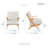Jalen 30.5" Modern & Contemporary Accent Chair with Woven Chenille Fabric Upholstery, Natural Solid Wood Frame, Dacron Wrapped Foam Cushion-275685024-275685025
