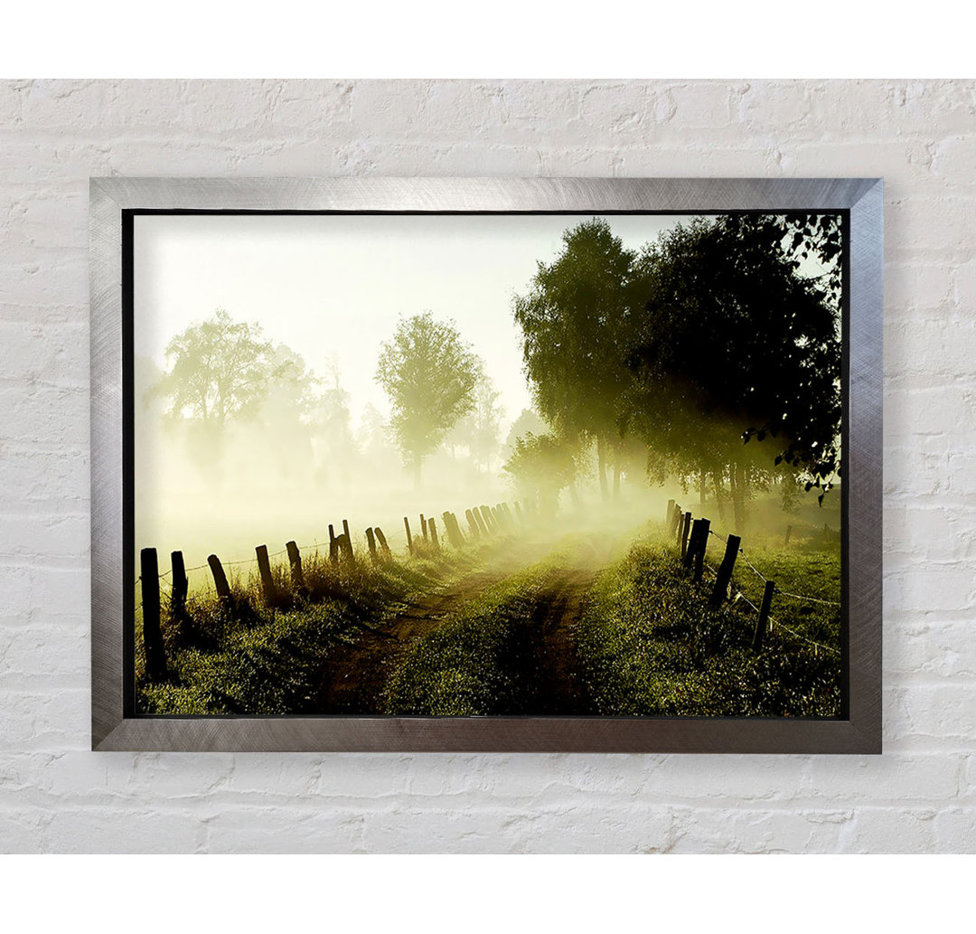 Country Lane Mist - Einzelner Bilderrahmen Kunstdrucke