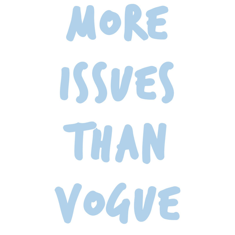 Décalcomanie murale plus de problèmes que vogue, H 60 po x l 34 po x P 0,01 po, Bleu poudré
