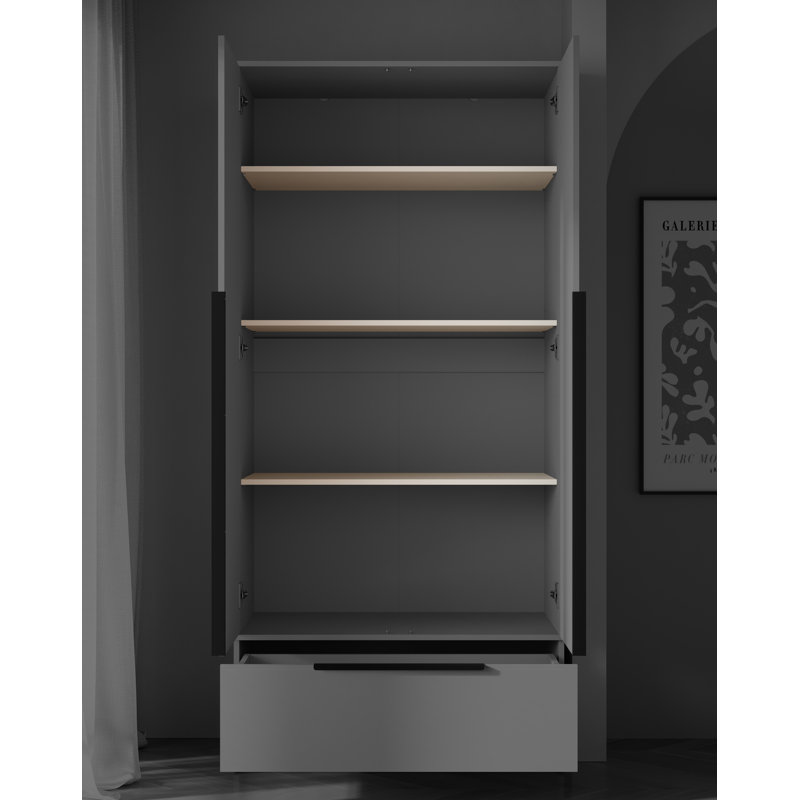 2 Door Wardrobe, Cashmere Beige