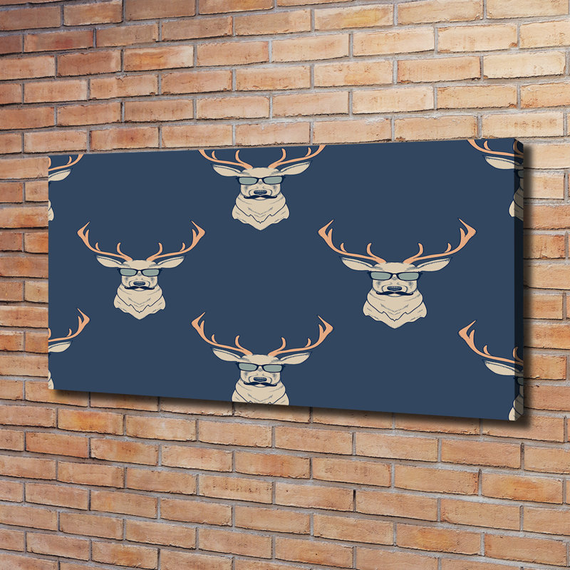 Hipster Deer - Wrapped Canvas Print