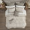Ensemble d'édredon pour lit très grand jacquard kaki 12 pièces avec draps Emilia