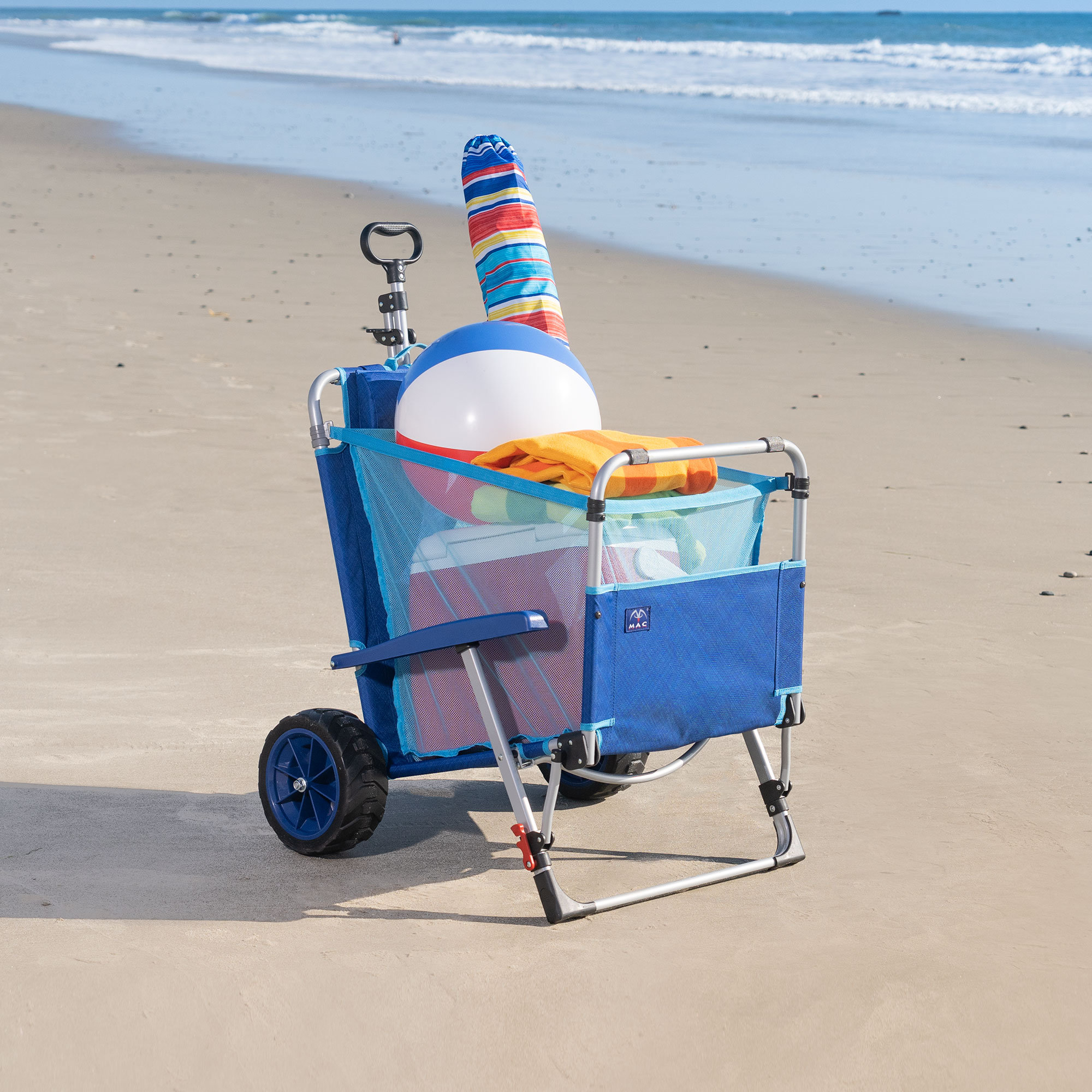 Camping Chair Mac Beach Chair Cart Mac Sports 2-in-1 Beach Day