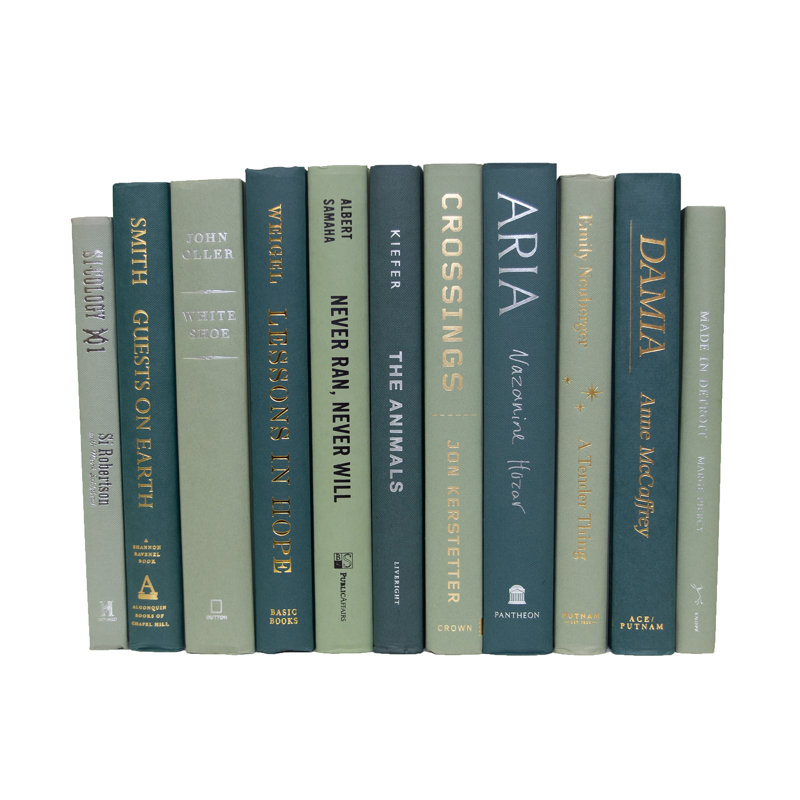 Livres décoratifs - Ensemble de livres Ivy - 1 pied de livres verts