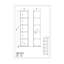Miabella 197cm H x 45cm W Standard Bookcase-1244748152