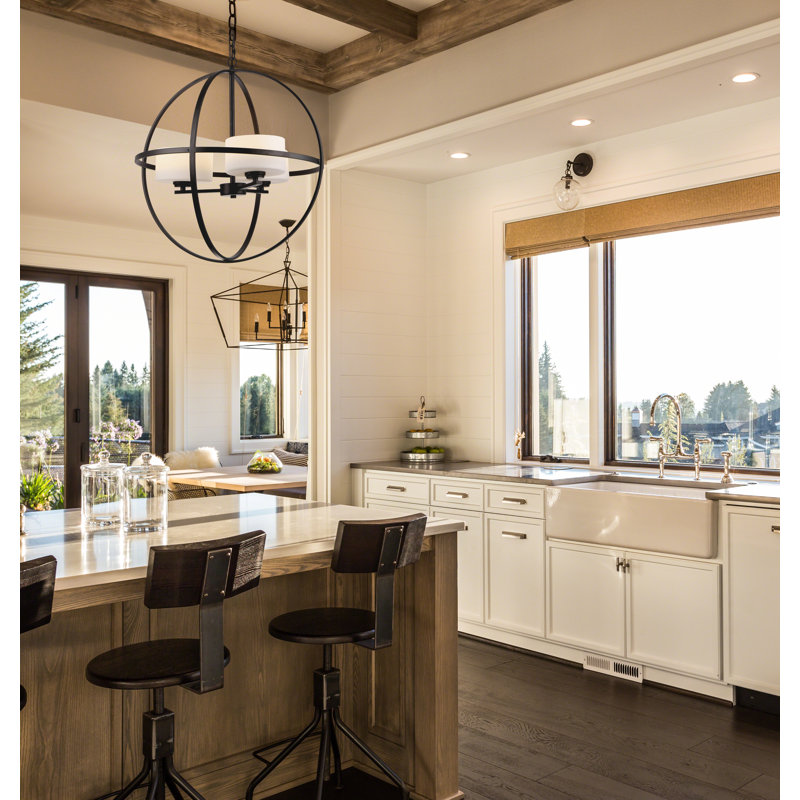 3 - Light Dimmable Globe Chandelier