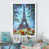 Toile avec cadre blanc