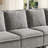 122" Waterproof Chenille L-Shape Sofa With Collapsible Table, 4-Seat Sectional Upholstered Couch With Ottomans For Living Room, Apartment-232843517-226651410-232843518