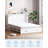 Queen Size Murphy Bed with Charging Station,Space-saving, White
