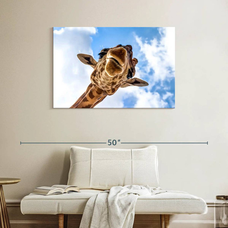 Curieuse girafe Brampt, H 26 po x l 39 po