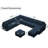 Wylodene 143" W Velvet Modular Sectional Sofa-1089062408