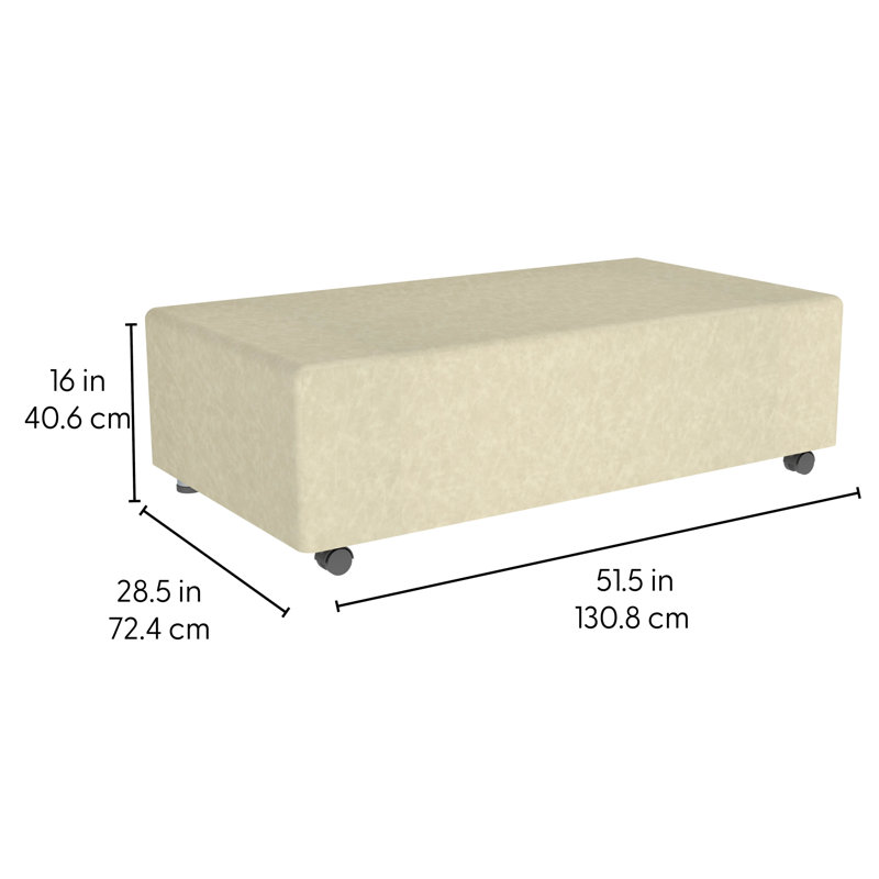 Repose-pieds mobile rectangulaire Pro Series, Noisette