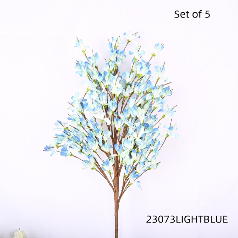 Faux forsythia, arrangement floral, Bleu clair