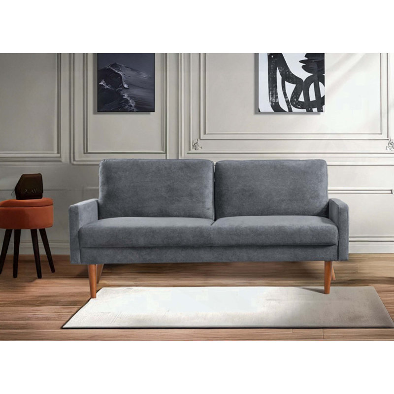 Canapé rembourré de conception moderne, 33.07" H x 55.51" W x 29.92" D, Vert