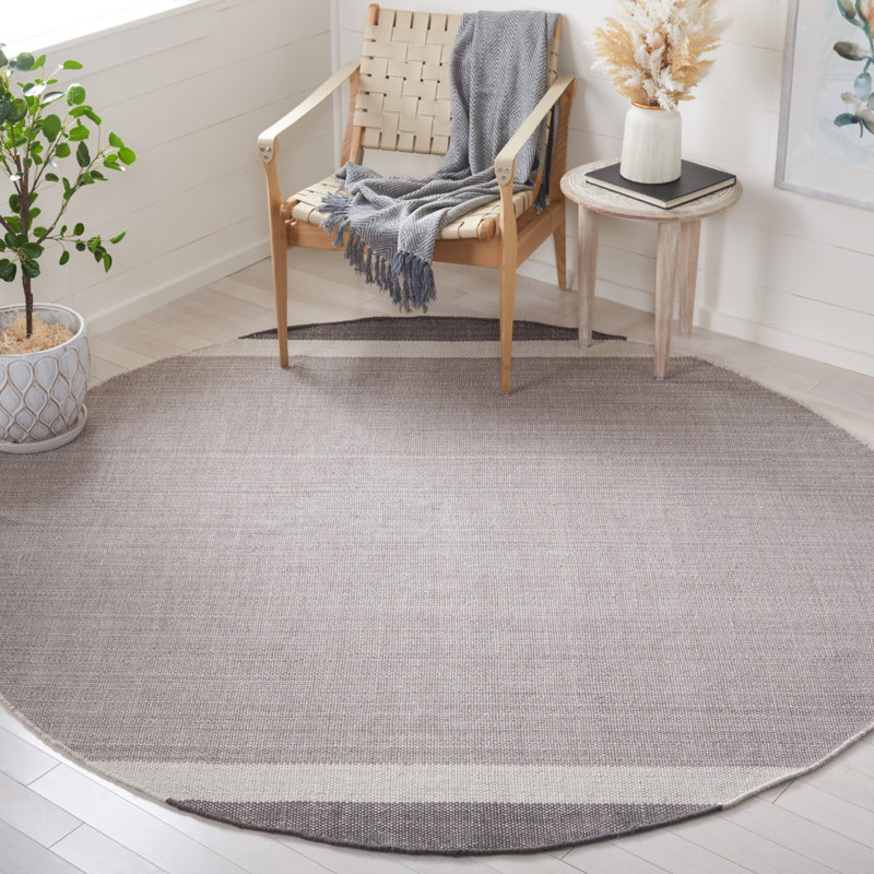 Zoltán Hand Woven Cotton Rug, Round 7'