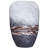 Set of 2 Handblown Ombre Glass Table Vases, Round & Oblong, Chocolate Brown