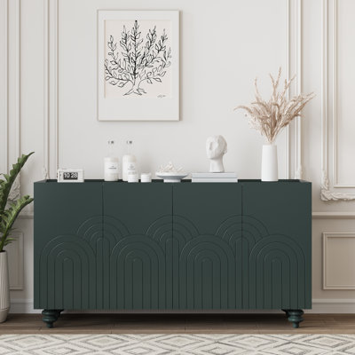 Sideboard With Pine Wood Door & Adjustable Shelves
