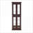 Curio Display Cabinet with LED Lights, Adjustable Glass Shelves, Wood Frame, Dark Brown | Traditional | Living Room-561262226