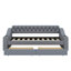 Lit de jour simple rembourré avec accoudoirs de rangement et port de charge USB-612945579