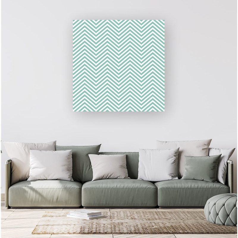 Geometric Chevron Pattern - Wrapped Canvas Print