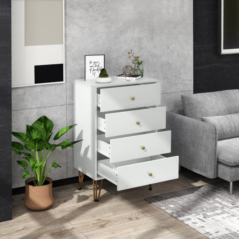 60 cm W Chest of 4 Drawers