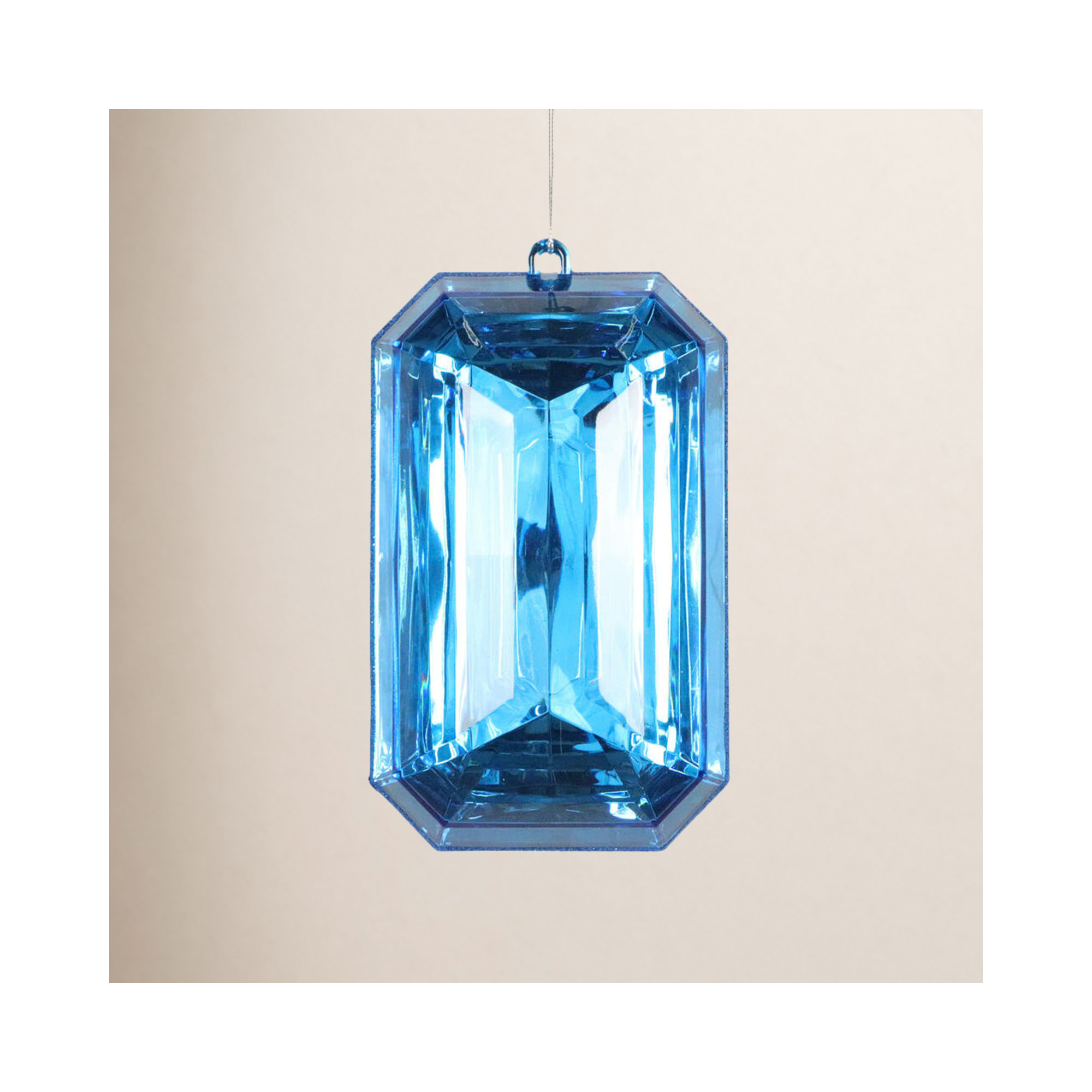 Mappsburg Jewel Glitter Ornament., Blue