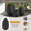 Ensemble de 3 pots à fleurs U_Style en forme d'œuf MGO pour l'extérieur, légers-1532524100