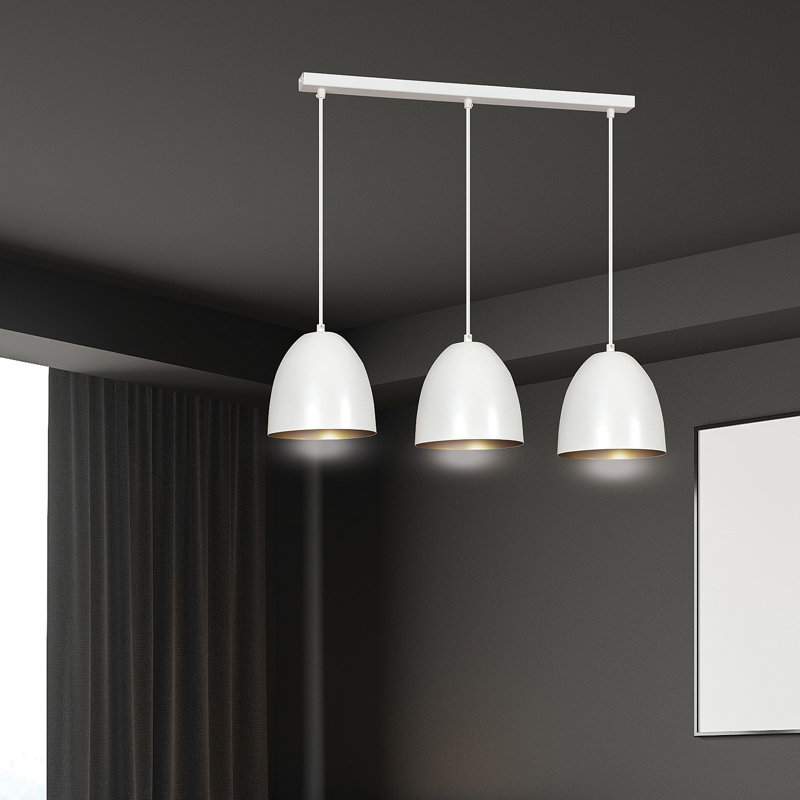 Murphy 3 - Light Pendant, White/Gold
