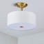 Plafonnier semi-encastré en tissu 13 po-554584352