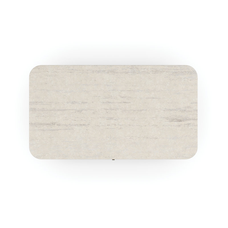 Rhythm 2 - Drawer Solid Wood Nightstand, Natural Oak/Off-White