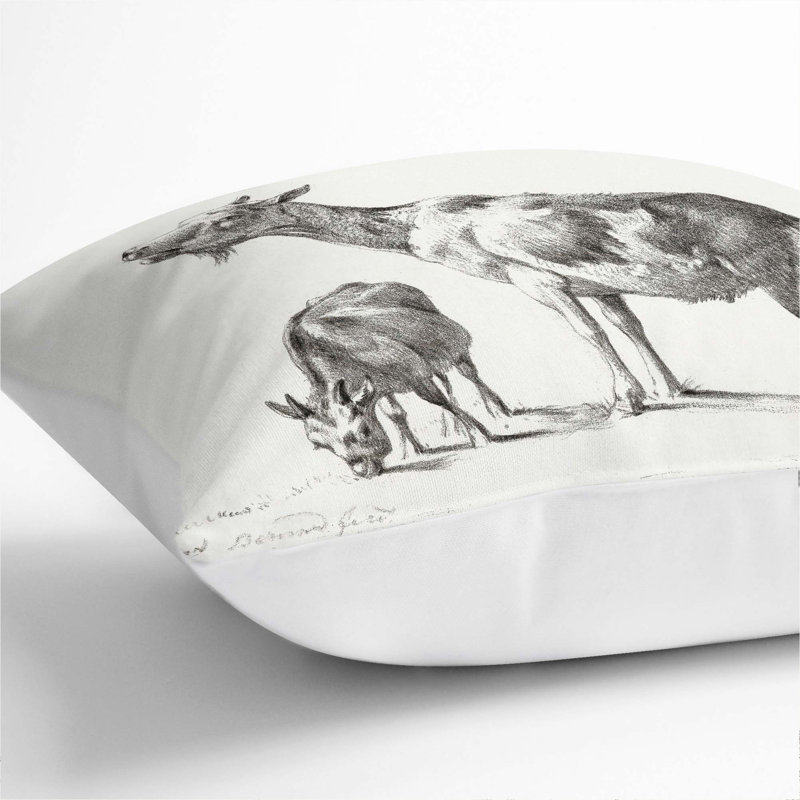 Square Cushion, 40cm H x 40cm W x 15cm D, White